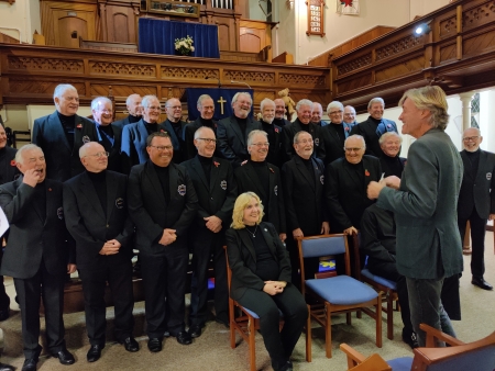 President Richard with the choir in November 2019 