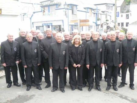 Ready for a concert on Polperro fish quay