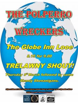 TRELAWNEY SHOUT IN THE GLOBE