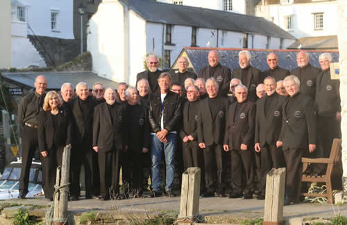 Polperro Fishermen's Choir on the quay at Polperro